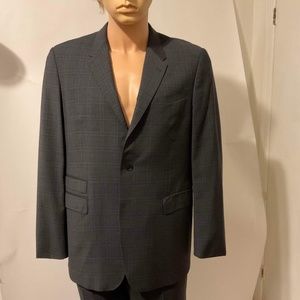 Paul Smith Men's 2pc Suit 42L - Grey/Blue window pane